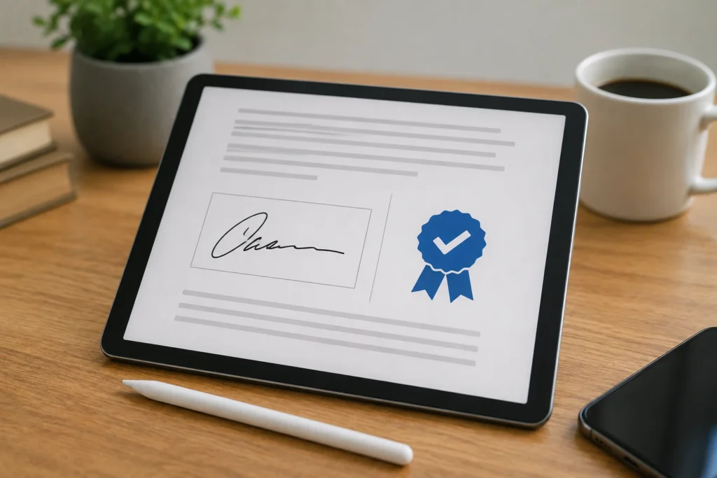 Assinatura visível e assinatura digital são a mesma coisa em um PDF?