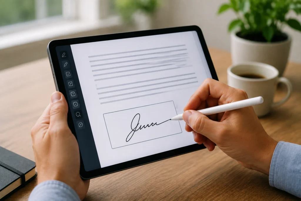 Como adicionar assinatura manuscrita em PDF