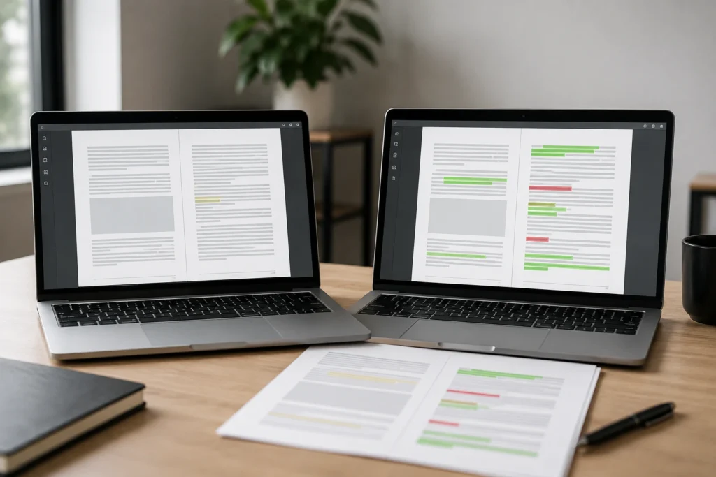Como comparar duas versões de um PDF e achar mudanças
