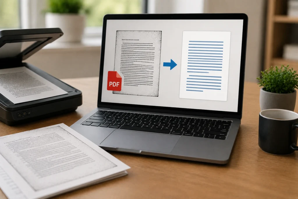 Como extrair texto de imagem digitalizada em PDF