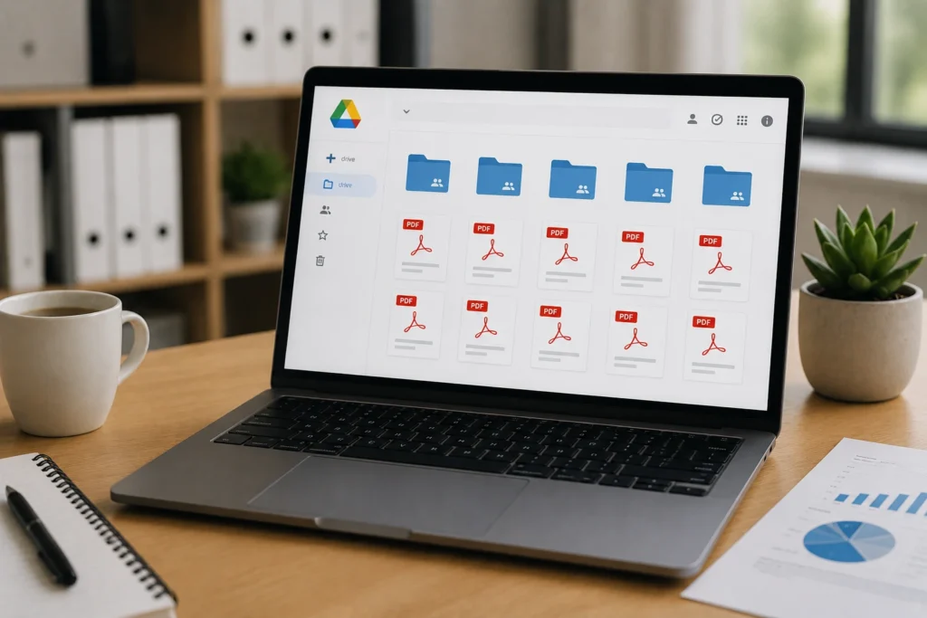 Como organizar arquivos PDF no Google Drive para empresas
