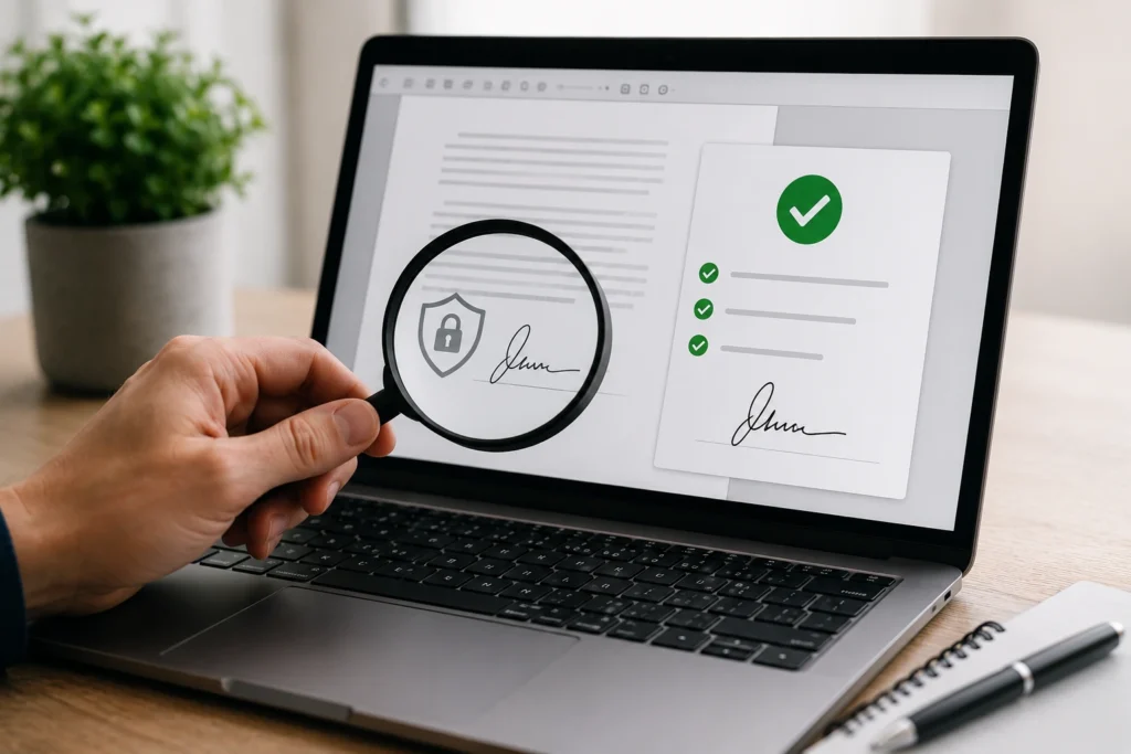 Como validar assinatura digital em documento PDF