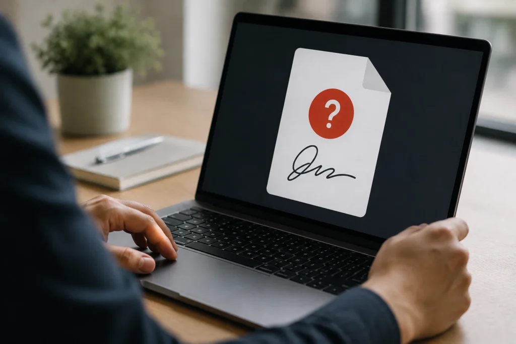 Por que algumas assinaturas aparecem como desconhecidas no leitor de PDF?