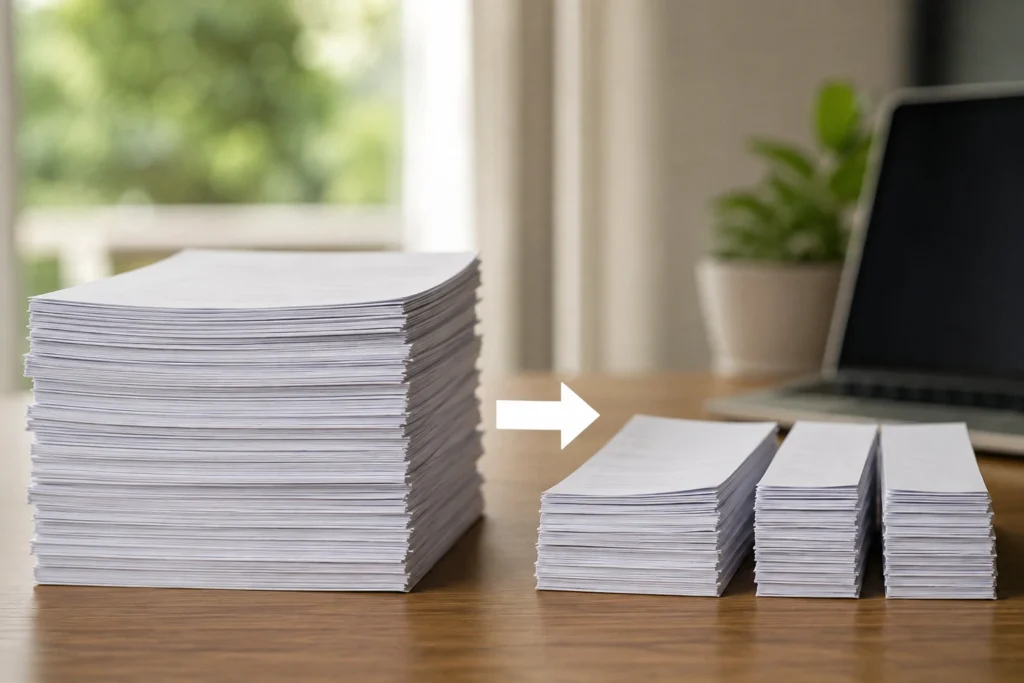 Quando vale a pena dividir um PDF grande em arquivos menores