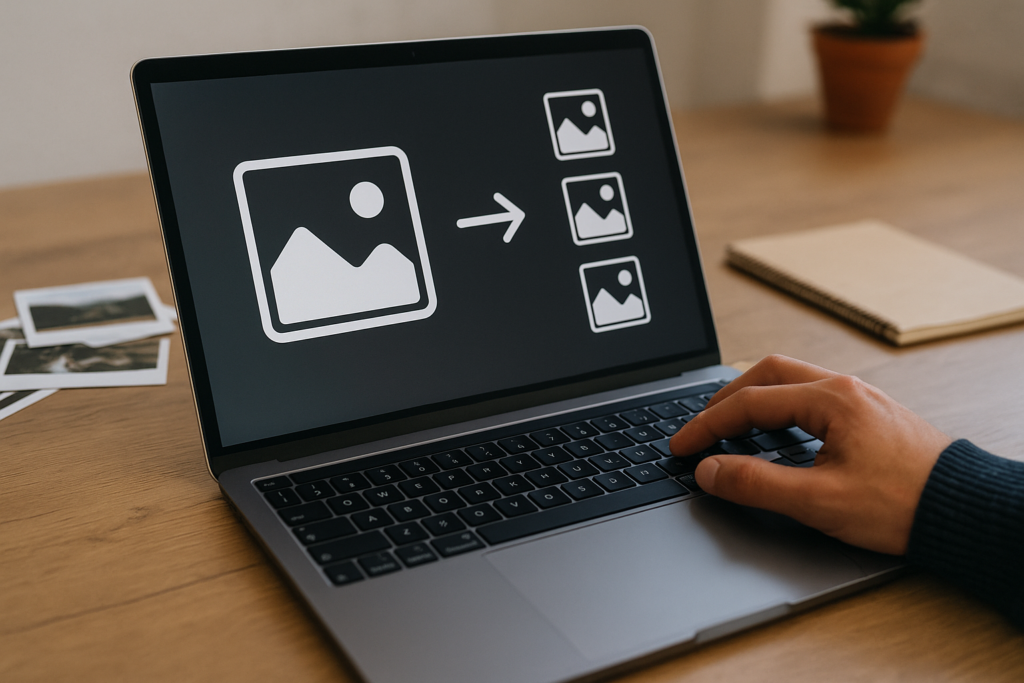 Como converter imagens em lote